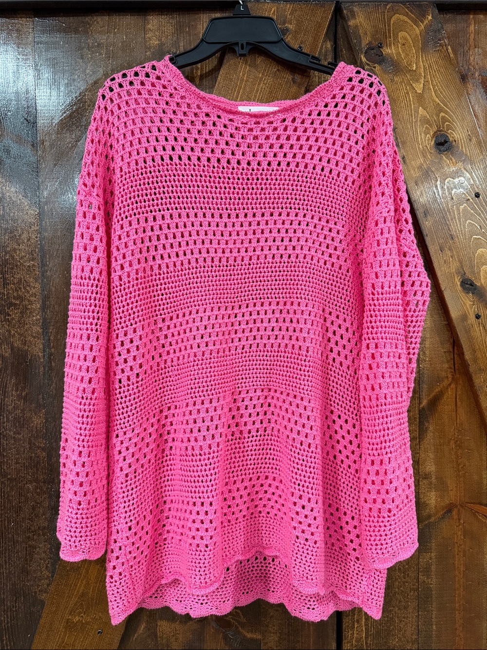 Amazon Open-Knit Swim Coverup - Pink